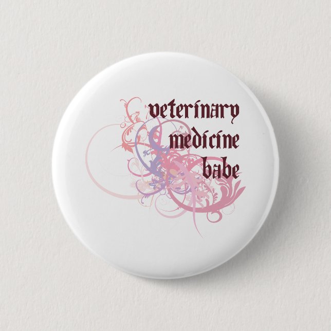Chapa Redonda De 5 Cm Bebé de la veterinaría (Anverso)