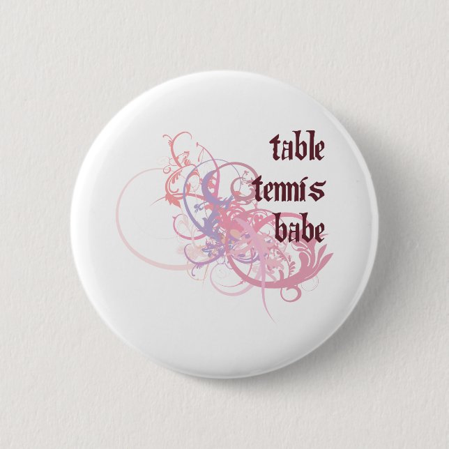 Chapa Redonda De 5 Cm Bebé de los tenis de mesa (Anverso)