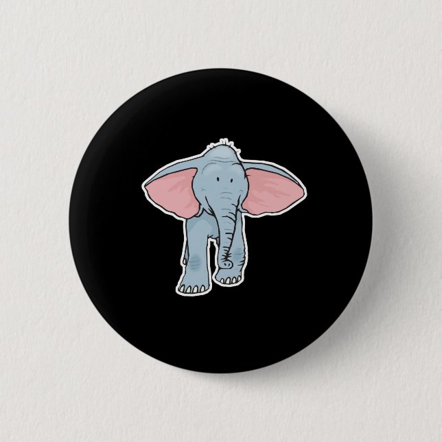 Chapa Redonda De 5 Cm bebé elefante lindo (Anverso)
