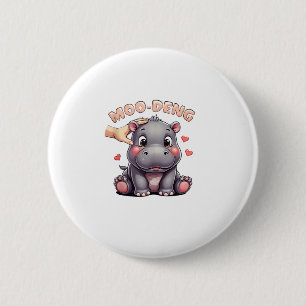 Chapa Redonda De 5 Cm Bebé Hippo Moo Deng Moo-Deng Hippotamus Tank Top