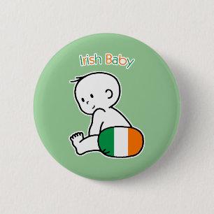 Chapa Redonda De 5 Cm Bebé irlandés