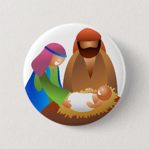 Chapa Redonda De 5 Cm Bebé Jesús