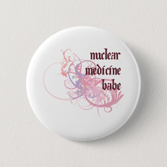Chapa Redonda De 5 Cm Bebé nuclear de la medicina (Anverso)