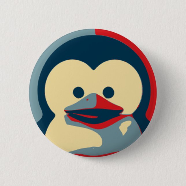 Chapa Redonda De 5 Cm Bebé Tux Linux (Anverso)