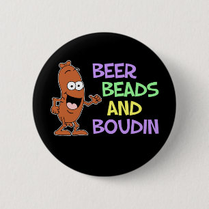 Chapa Redonda De 5 Cm Bebidas Y Boudin Mardi Gras