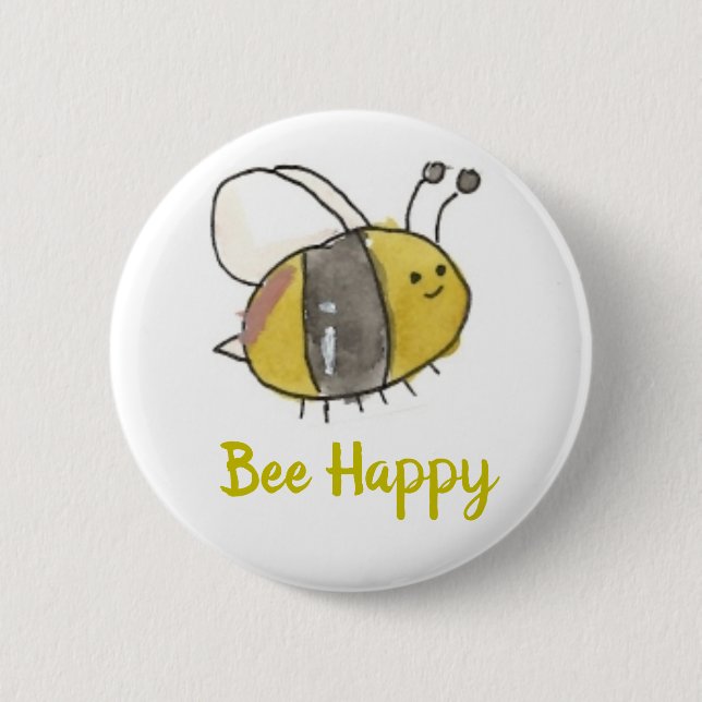 Chapa Redonda De 5 Cm Bee (Anverso)