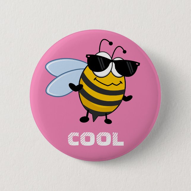 Chapa Redonda De 5 Cm Bee Guay | Gracioso Personalizable Trendy Bee (Anverso)