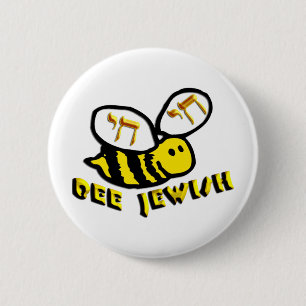Chapa Redonda De 5 Cm Bee Jewish