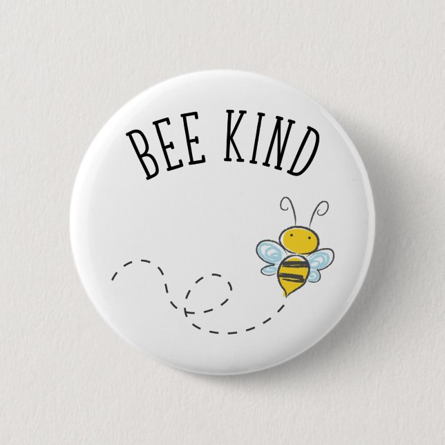 Chapa Redonda De 5 Cm Bee Kind (Anverso)