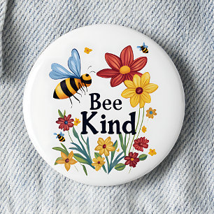 Chapa Redonda De 5 Cm Bee Kind