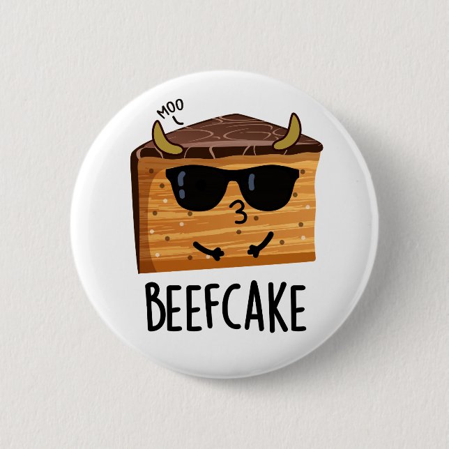 Chapa Redonda De 5 Cm Beefakes Funny Cake Pun (Anverso)