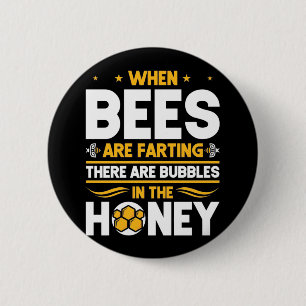 Chapa Redonda De 5 Cm Beekeeper Gift   Cuando las abejas están despidien