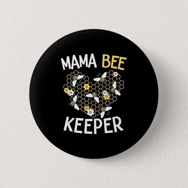 Chapa Redonda De 5 Cm Beekeeper Gift | Mama Bee Keeper (Anverso)