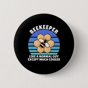 Chapa Redonda De 5 Cm Beekeeper Retro Vintage