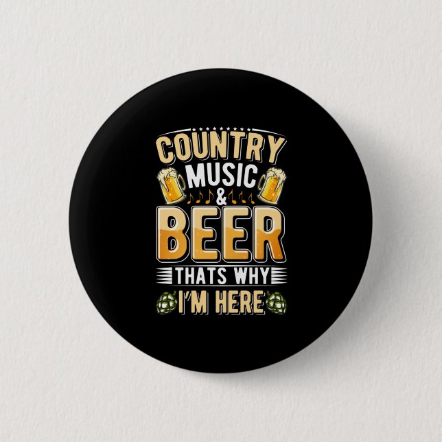 Chapa Redonda De 5 Cm Beer Beer Drinker Country Music Beer Cumpleaños (Anverso)