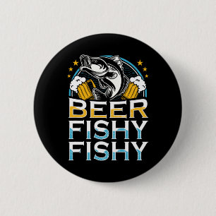 Chapa Redonda De 5 Cm Beer Fishy Fishy Fisher Pescador Lover