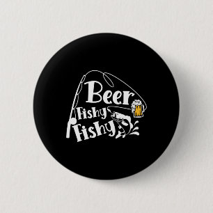 Chapa Redonda De 5 Cm Beer Fishy Fishy Graciosa Pesca Cita para los aman
