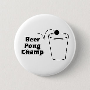 Chapa Redonda De 5 Cm Beer Pong Champ