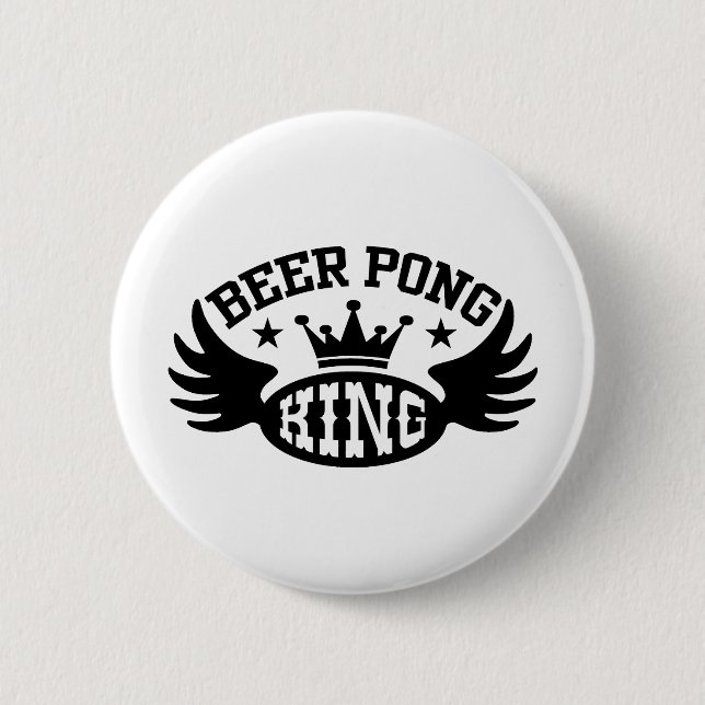 Chapa Redonda De 5 Cm Beer Pong King (Anverso)