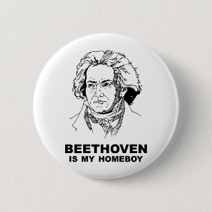 Chapa Redonda De 5 Cm Beethoven