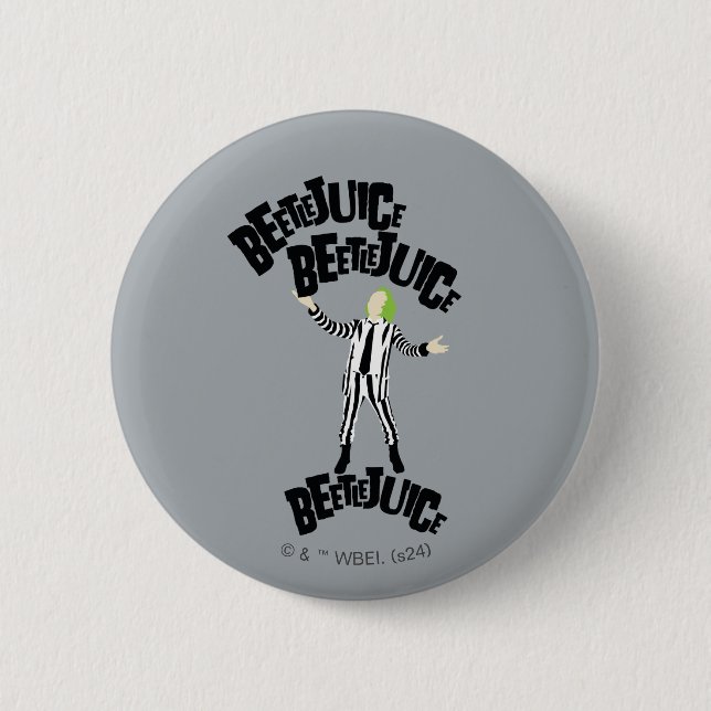 Chapa Redonda De 5 Cm Beetlejuice Beetlejuice Beetlejuice (Anverso)