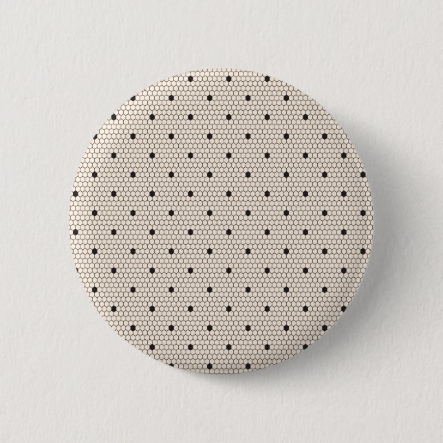 Chapa Redonda De 5 Cm Beige Black Elegant Minimal Simple (Anverso)