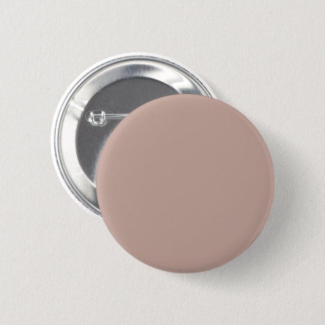 Chapa Redonda De 5 Cm Beige rosa sucio y sólido (Anverso y reverso)
