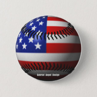 Chapa Redonda De 5 Cm Béisbol americano
