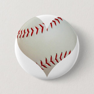Chapa Redonda De 5 Cm Béisbol americano en una forma del corazón