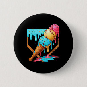 Chapa Redonda De 5 Cm Béisbol Crema De Hielo Deriva Funny Hombres De Béi