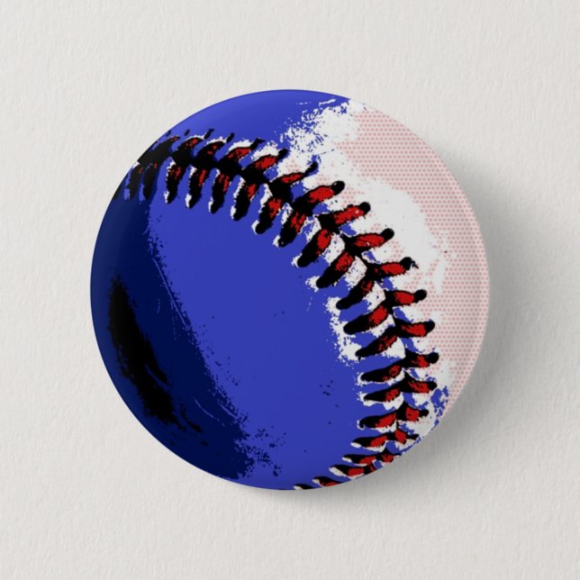 Chapa Redonda De 5 Cm Béisbol de arte pop (Anverso)