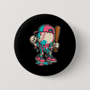 Chapa Redonda De 5 Cm Béisbol De Béisbol Para Niños De Béisbol De Crema