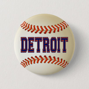 CHAPA REDONDA DE 5 CM BÉISBOL DE DETROIT