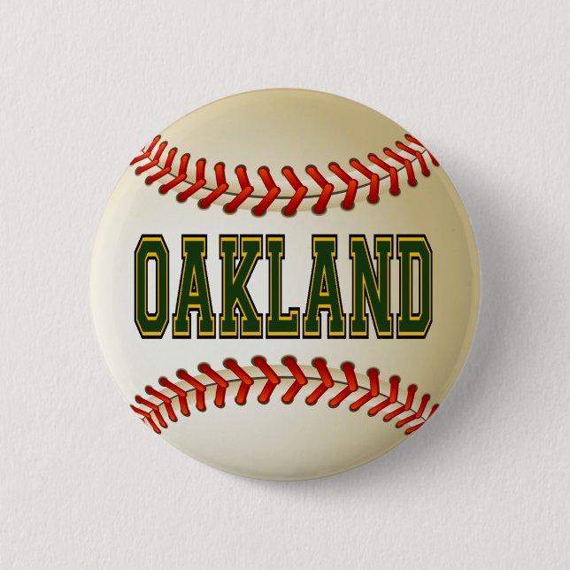 CHAPA REDONDA DE 5 CM BÉISBOL DE OAKLAND (Anverso)
