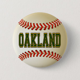 CHAPA REDONDA DE 5 CM BÉISBOL DE OAKLAND