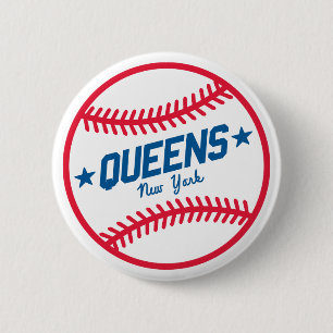 Chapa Redonda De 5 Cm Béisbol del Queens