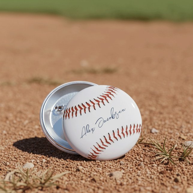 Chapa Redonda De 5 Cm Béisbol Personalizado con Autógrafo (Subido por el creador)