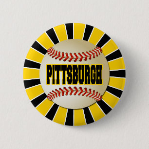 CHAPA REDONDA DE 5 CM BÉISBOL RETRO DE PITTSBURGH