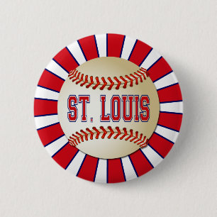 CHAPA REDONDA DE 5 CM BÉISBOL RETRO DE ST. LOUIS