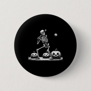 Chapa Redonda De 5 Cm Béisbol Skeleton Jugador Halloween Halloween