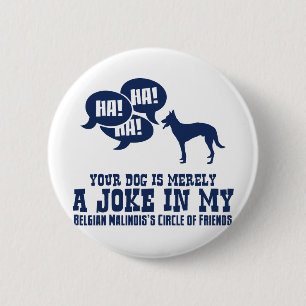 Chapa Redonda De 5 Cm Belga Malinois