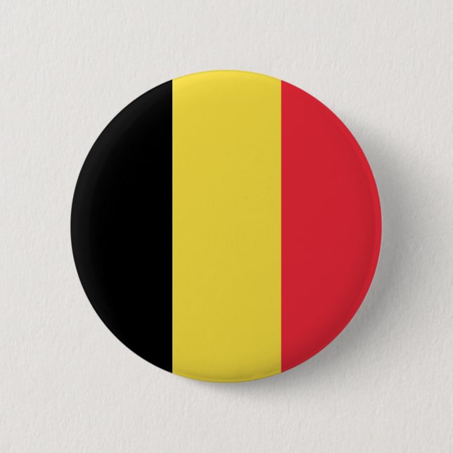 Chapa Redonda De 5 Cm Bélgica - Bandera nacional belga (Anverso)