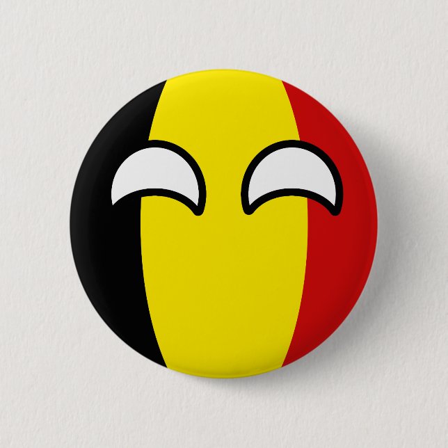 Chapa Redonda De 5 Cm Bélgica Geeky que tiende divertida Countryball (Anverso)