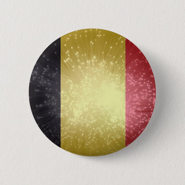 Chapa Redonda De 5 Cm België; Bandera de Bélgica (Anverso)