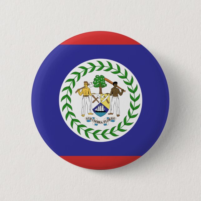 Chapa Redonda De 5 Cm Belice (Anverso)