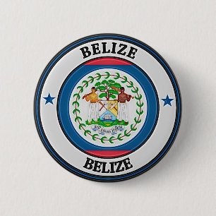 Chapa Redonda De 5 Cm Belice Round Emblem