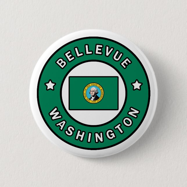 Chapa Redonda De 5 Cm Bellevue Washington (Anverso)