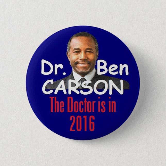 Chapa Redonda De 5 Cm Ben CARSON 2016 (Anverso)