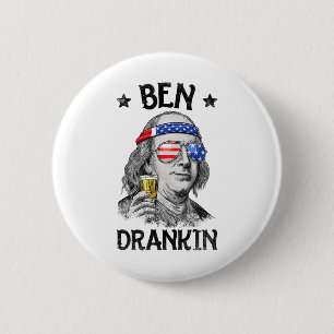 Chapa Redonda De 5 Cm Ben Drankin 4 De Julio Benjamin Franklin Mujeres