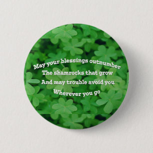 Chapa Redonda De 5 Cm Bendición irlandesa